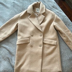 Abercrombie camel oversized coat